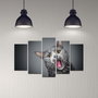 Wallity Pintura decorativa de MDF 5DMDF-49 Multicolor
